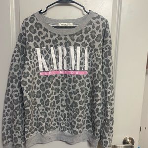 Grey leopard sweatshirt